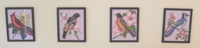 88 - Set of 4 Vintage Bird Prints (4pcs)