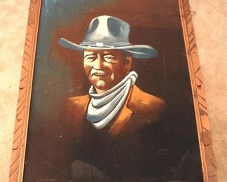 116 - Vintage John Wayne Velvet Painting