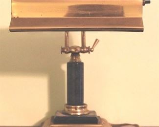 133 - Brass Banker's Lamp