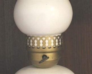 164 - Vintage Milk Glass Lamp