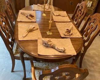 Another beautiful dining room table w/6 chairs (again, place settings and candles NOT FOR SALE)