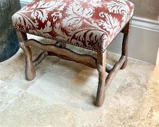 One of a pair of mutton leg foot stools