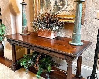 Fantastic entrance hall table--perfect library table or even desk