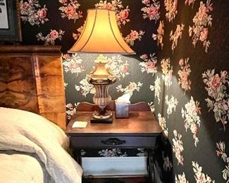 Side table and beautiful lamp