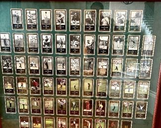 Golf Masters Tournament at Augusta National  winners cards framed up to Tiger Woods 1997!