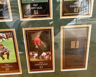 Tiger Woods rookie 1997 card framed in the collection!