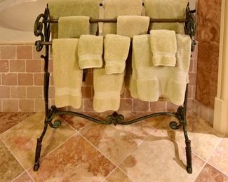 towels, decorative metal towel holder