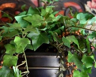 stained glass plant wall hanger