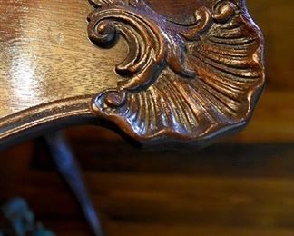 footed table, detail