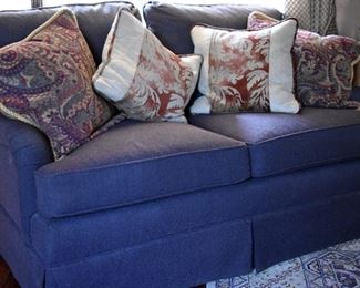 couch with decorative pillows