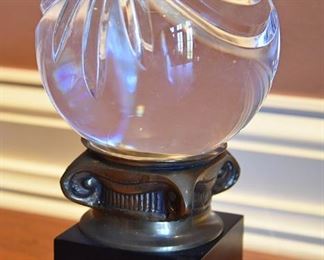 crystal ball with metal stand