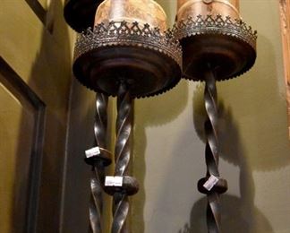decorative metal candle holders, candles