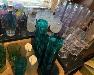 Pool party!!! Acrylic barware, acrylic drinkware, acrylic glasses, pool party glasses
