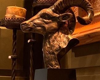 Ram's head sculpture