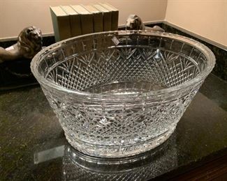 sparkling large cut glass bowl