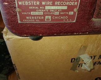 Webster wire recorder model 80-1