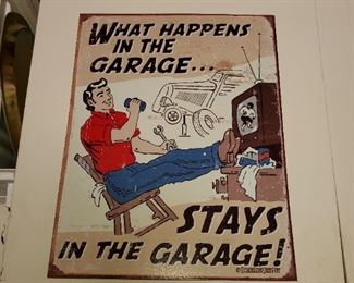 Vintage garage sign