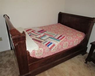 Empire heavy walnut day bed with custom mattress