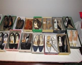 Many, many designer shoes