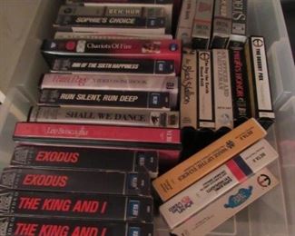 Lots of VHS, Beta, & HBO tapes
