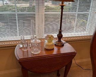 Lovely vintage solid wood drop leaf side tables. 