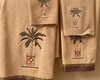 Palm tree towels