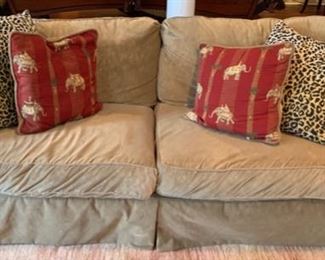 28. 2 Cushion Sofa w/ Roll Arm (93" x 38" x 32") 