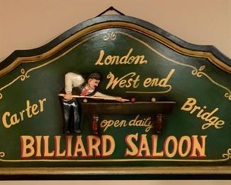26. BIlliard Saloon Sign (16" x 12")
