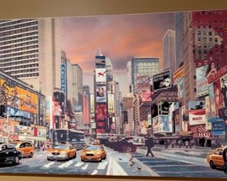 55. Times Square Canvas by Laurence Olivier (60" x 30")