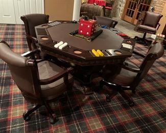 61. Imperial International Poker Table (54" x 31") and 6 Chairs 