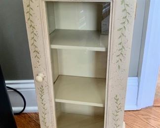 101. Hand Painted Wall Display Cabinet (11" x 7" x 21")