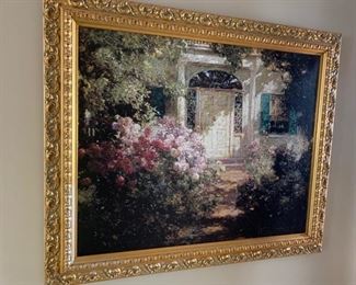 155. Painting of Doorway in Gilt Frame (36" x 30")