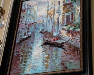 173. Painting of Venice signed Jamison (46" x 58")