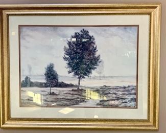 192. Framed Print of Muted Landscape (46" x 34") 