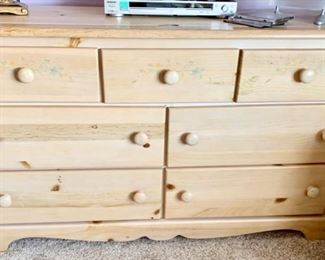 194. Vaughan of Virginia  White Washed Pine Dresser (54" x 18" x 32")