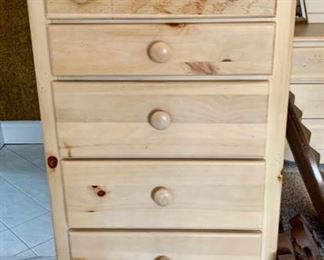 201. Vaughan of Virginia White Washed Pine Lingerie Chest (24" x 18" x 51")
