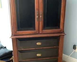 220. Two Toned TV Cabinet (35" x 19" x 59")