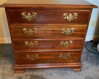 #11	4 drawer End Table Wood 24x14x23.5	 $75.00 
