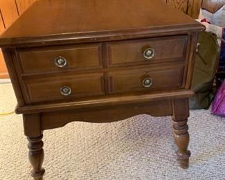 #23	Maple End Table w/1 big drawers   24x25x23	 $75.00 
