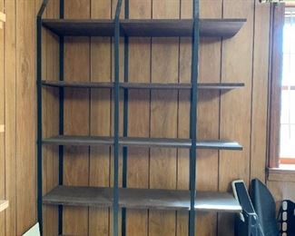 #27	Wrought Iron 3 Brackets w/5 plywood Shelves  40"W x 68"T	 $75.00 
