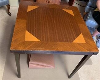 #32	Vintage Card Table (wood folding legs)	 $20.00 
