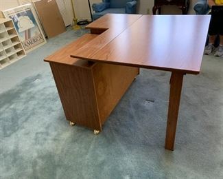 #44	Laminate Sewing Desk w/Pull-out Table behind  40x16.5-40x20	 $30.00 
