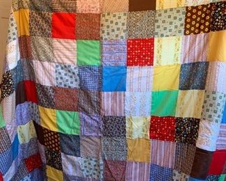 #61	Scrappy Quilt king Size - Hand tied	 $60.00 
