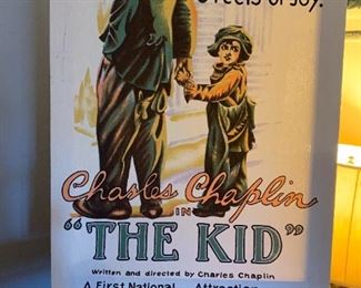 #120	Charlie chaplin in "The Kid" Fabric - Movie poster by Westco - 1982	 $35.00 

