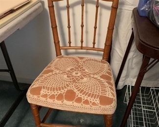 #132	Odd Bamboo Dining Chair w/croquet Seat	 $30.00 
