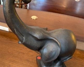 #154	Playful Elephant Black Statue	signed  $20.00 
