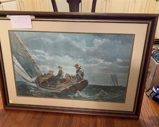#157	Winslow Homer "Breezing it up" 1836-1910 America	 $50.00 
