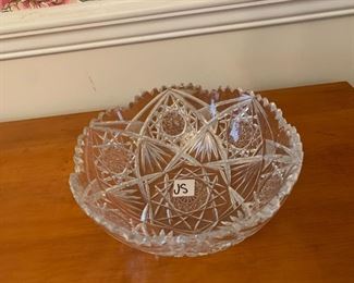 #165	American Brilliant Cut Glass Bowl 9x3.5	 $75.00 
