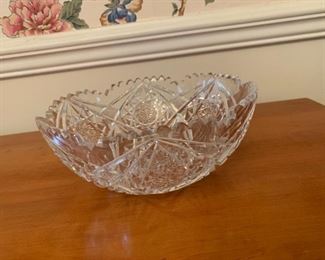 #165	American Brilliant Cut Glass Bowl 9x3.5	 $75.00 
