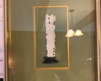 #171	Soapstone statue in a frame	 $34.00 
